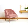 Image de Fauteuil crapaud en velours rose