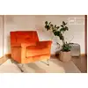 Image de Fauteuil en velours orange