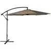 Image de Parasol déporté rond 3m en acier et toile taupe