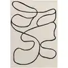 Image de Tapis scandinave bohème blanc/noir 130x170
