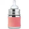 Image de Biberon en inox évolutif 150ml Vieux rose