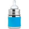 Image de Biberon en inox évolutif 150ml Bleu