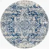 Image de Tapis rond vintage oriental bleu/blanc ø 160