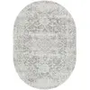 Image de Tapis oval vintage oriental gris/blanc 200x275