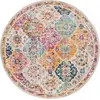Image de Tapis rond vintage oriental multicolore/orange ø 160
