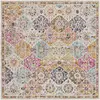 Image de Tapis carré vintage oriental multicolore/orange 200x200