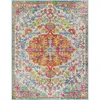 Image de Tapis vintage oriental multicolore/orange/bleu 160x220