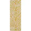 Image de Tapis de couloir zébré bohème jaune/beige 80x220