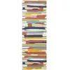 Image de Tapis de couloir scandinave moderne multicolore/orange 80x220