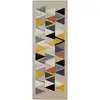 Image de Tapis couloir scandinave moderne multicolore/beige 80x220