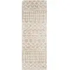 Image de Tapis de couloir shaggy bohème ivoire/beige 80x220