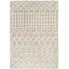 Image de Tapis shaggy bohème ivoire/beige 130x170