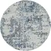 Image de Tapis rond abstrait moderne bleu/gris/blanc ø 160
