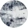 Image de Tapis rond abstrait moderne bleu/blanc/gris ø 160