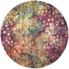 Image de Tapis rose/multicolore 201 x 201 cm
