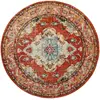 Image de Tapis orange / light blue 201 x 201 cm