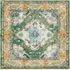 Image de Tapis forest green / light blue 201 x 201 cm