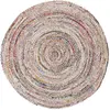 Image de Tapis jute/coton beige / multi 122 x 122 cm