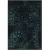 Image de Tapis noir / sarcelle 183 x 274 cm