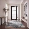 Image de Tapis contemporain en polypropyl ¨ne gris/bleu, 122 x 183 cm