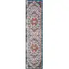 Image de Tapis de transition en polypropylène blanc/orange, 61 x 244 cm