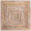 Image de Tapis jute/coton beige / multi 122 x 122 cm
