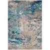 Image de Tapis polypropylène bleu/beige 122 x 183 cm