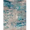 Image de Tapis polypropylène bleu/beige 244 x 305 cm