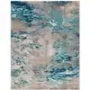Image de Tapis polypropylène bleu/beige 274 x 366 cm