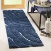 Image de Tapis en polypropylène bleu/beige, 69 x 152 cm