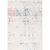 Image de Tapis boh ©mien en polypropyl ¨ne blanc/bleu, 122 x 183 cm
