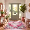 Image de Tapis de transition en polypropylène rose/bleu, 91 x 152 cm