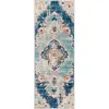 Image de Tapis de couloir vintage oriental multicolore/bleu 80x220