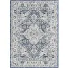 Image de Tapis vintage oriental bleu/gris/jaune 200x275
