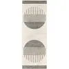 Image de Tapis de couloir scandinave moderne blanc/noir 80x220