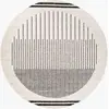 Image de Tapis rond scandinave moderne blanc/noir ø 200