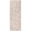 Image de Tapis de couloir scandinave bohème blanc/noir 80x220