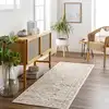 Image de Tapis de couloir scandinave bohème multicolore/rose 80x220