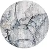 Image de Tapis rond abstrait moderne ivoire/gris ø 160
