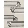 Image de Tapis scandinave moderne blanc/noir 200x275