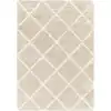 Image de Tapis shaggy scandinave bohème blanc/beige 160x220