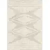 Image de Tapis shaggy bohème blanc/beige 160x220