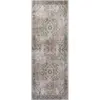Image de Tapis de couloir lavable en machine marron/ivoire 80x220