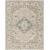 Image de Tapis vintage lavable en machine beige/bleu 160x213