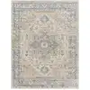 Image de Tapis vintage lavable en machine marron/bleu 160x213