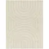Image de Tapis shaggy moderne beige/blanc 160x213