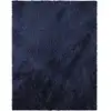 Image de Tapis shaggy uni bleu foncé 200x275