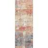 Image de Tapis de couloir abstrait moderne orange/bleu 80x220