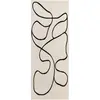 Image de Tapis de couloir scandinave bohème blanc/noir 80x220