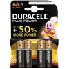 Image de Duracell Batterie Lr06 Aa Plus Power 4 Unités One Size